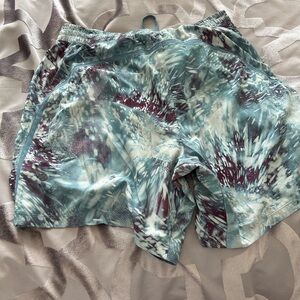 Lululemon Athletica Blue and White Athletic Shorts